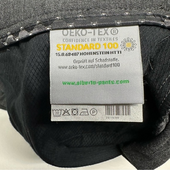ALBERTO PIPE Cerámica regular fit Stylish charcoal Pants Sz 33X32 - Picture 6 of 9